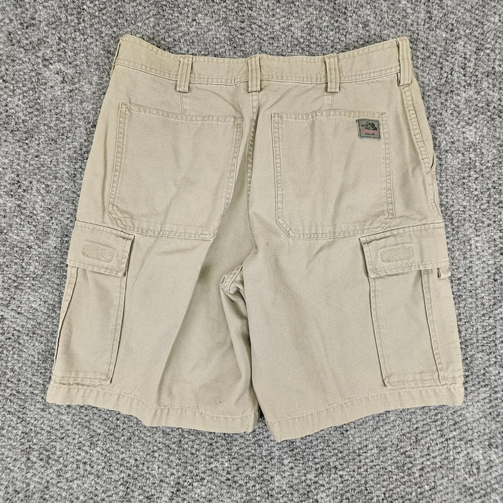 The North Face A5 Series Mens‎ 34 Cargo Shorts Khaki Tan Cotton Canvas Hiking